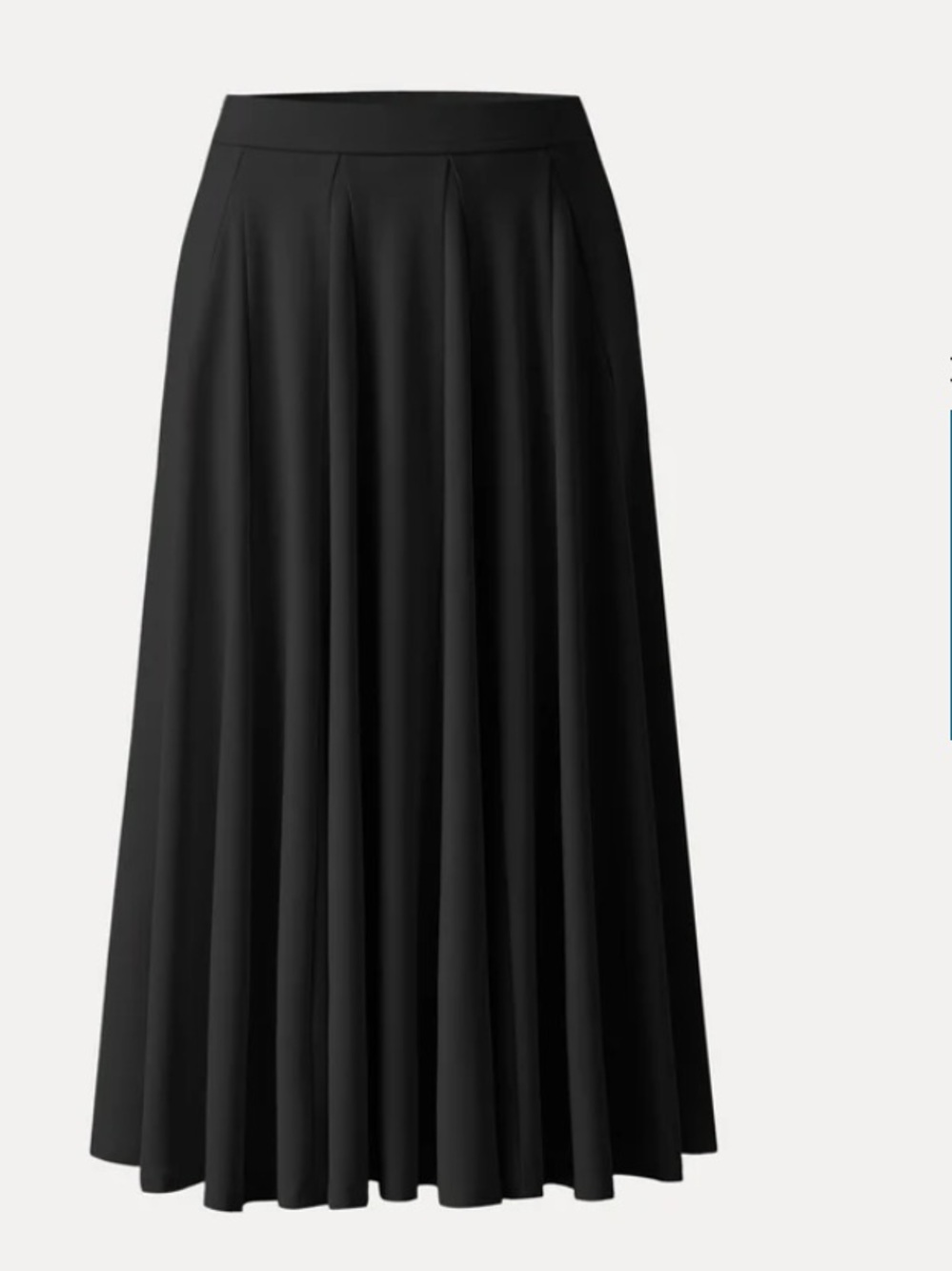 OGL Black Pleated Maxi Skirt